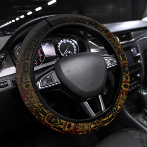 Anubis Egypt Steering Wheel Cover Ancient Hieroglyph Pharaoh Spirit - African Pride