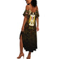 Anubis Egypt Summer Maxi Dress Ancient Hieroglyph Pharaoh Spirit - African Pride