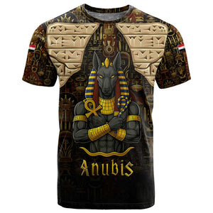 Anubis Egypt T shirt Ancient Hieroglyph Pharaoh Spirit - African Pride