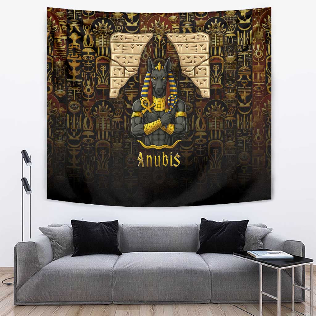 Anubis Egypt Tapestry Ancient Hieroglyph Pharaoh Spirit - African Pride