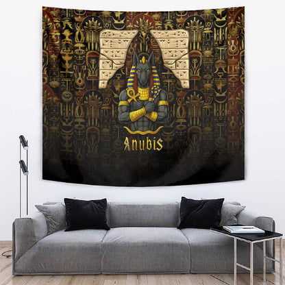 Anubis Egypt Tapestry Ancient Hieroglyph Pharaoh Spirit - African Pride