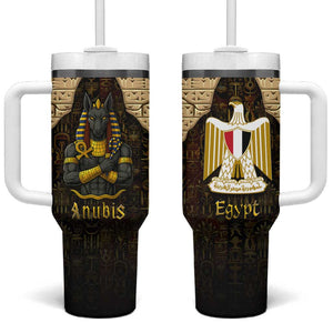 Anubis Egypt Tumbler With Handle Ancient Hieroglyph Pharaoh Spirit - African Pride