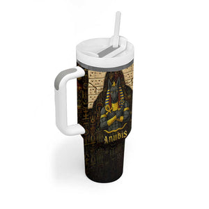 Anubis Egypt Tumbler With Handle Ancient Hieroglyph Pharaoh Spirit - African Pride