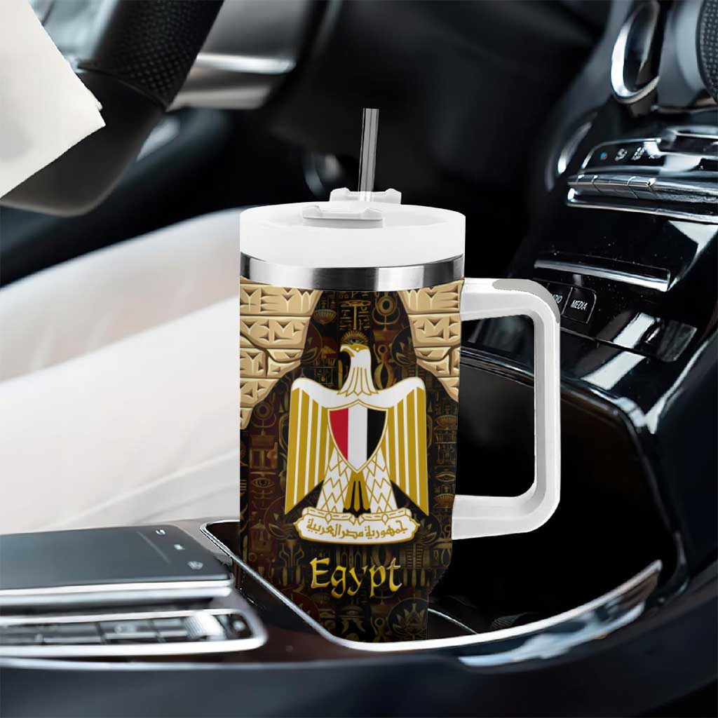 Anubis Egypt Tumbler With Handle Ancient Hieroglyph Pharaoh Spirit - African Pride