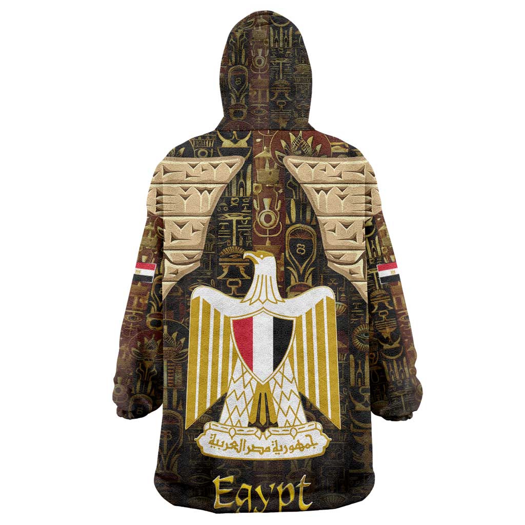 Anubis Egypt Wearable Blanket Hoodie Ancient Hieroglyph Pharaoh Spirit - African Pride