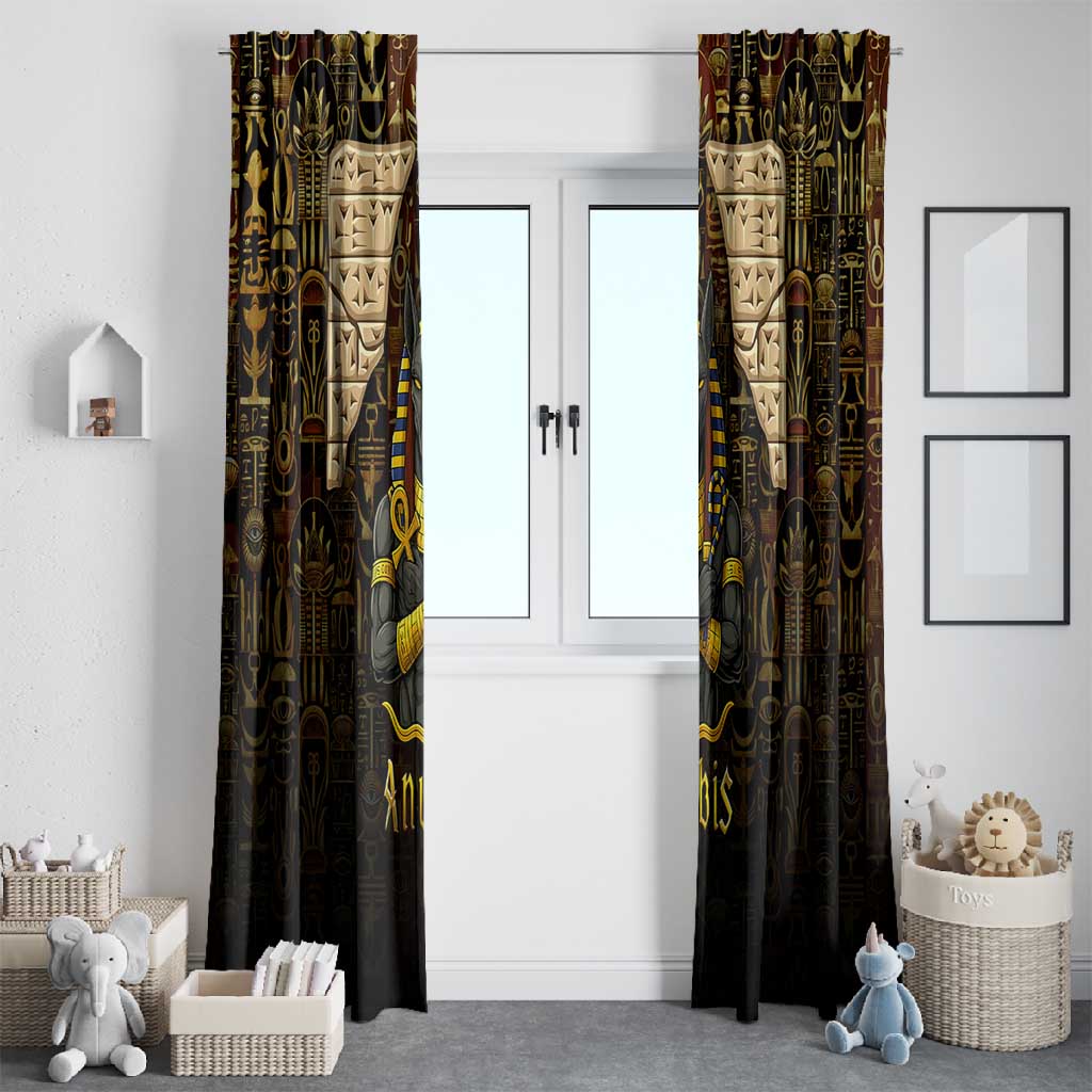Anubis Egypt Window Curtain Ancient Hieroglyph Pharaoh Spirit - African Pride