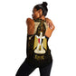 Anubis Egypt Women Racerback Tank Ancient Hieroglyph Pharaoh Spirit - African Pride