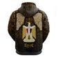 Anubis Egypt Zip Hoodie Ancient Hieroglyph Pharaoh Spirit - African Pride