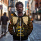 Anubis Egypt Zip Hoodie Ancient Hieroglyph Pharaoh Spirit - African Pride