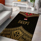 Ankh Eye of Horus Egypt Area Rug Ancient Black Gold Hieroglyph Spirit - African Pride