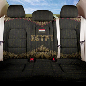 Ankh Eye of Horus Egypt Back Car Seat Cover Ancient Black Gold Hieroglyph Spirit - African Pride