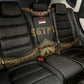 Ankh Eye of Horus Egypt Back Car Seat Cover Ancient Black Gold Hieroglyph Spirit - African Pride