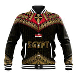 Ankh Eye of Horus Egypt Baseball Jacket Ancient Black Gold Hieroglyph Spirit - African Pride