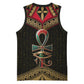 Ankh Eye of Horus Egypt Basketball Jersey Ancient Black Gold Hieroglyph Spirit - African Pride