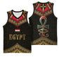Ankh Eye of Horus Egypt Basketball Jersey Ancient Black Gold Hieroglyph Spirit - African Pride
