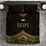 Ankh Eye of Horus Egypt Bedding Set Ancient Black Gold Hieroglyph Spirit - African Pride