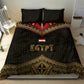 Ankh Eye of Horus Egypt Bedding Set Ancient Black Gold Hieroglyph Spirit - African Pride