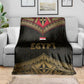 Ankh Eye of Horus Egypt Blanket Ancient Black Gold Hieroglyph Spirit - African Pride