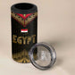 Ankh Eye of Horus Egypt 4 in 1 Can Cooler Tumbler Ancient Black Gold Hieroglyph Spirit - African Pride