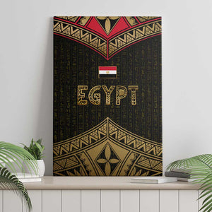 Ankh Eye of Horus Egypt Canvas Wall Art Ancient Black Gold Hieroglyph Spirit - African Pride
