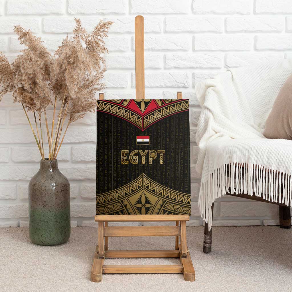 Ankh Eye of Horus Egypt Canvas Wall Art Ancient Black Gold Hieroglyph Spirit - African Pride