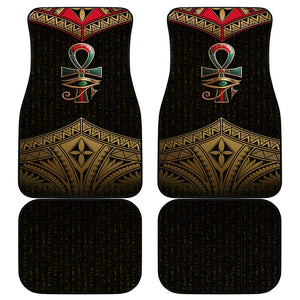 Ankh Eye of Horus Egypt Car Mats Ancient Black Gold Hieroglyph Spirit - African Pride