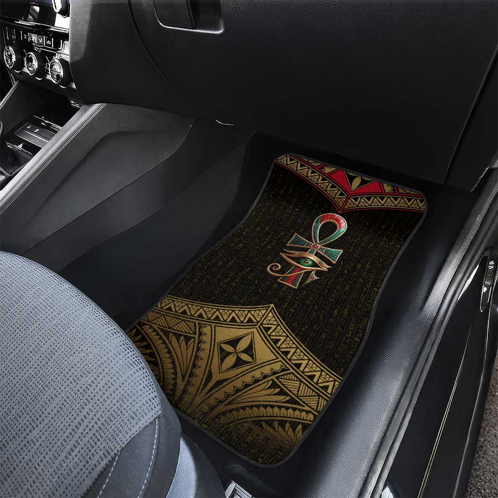 Ankh Eye of Horus Egypt Car Mats Ancient Black Gold Hieroglyph Spirit - African Pride