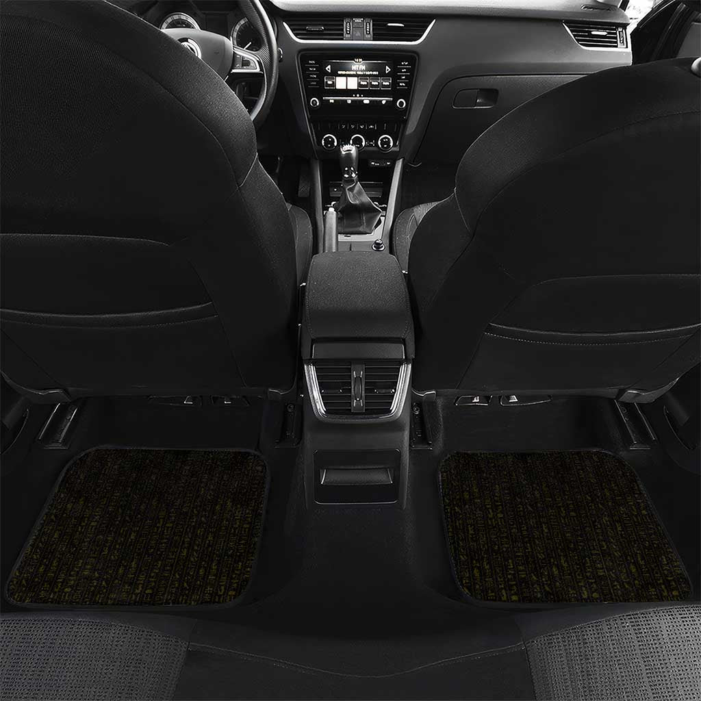 Ankh Eye of Horus Egypt Car Mats Ancient Black Gold Hieroglyph Spirit - African Pride