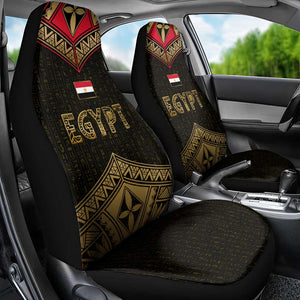Ankh Eye of Horus Egypt Car Seat Cover Ancient Black Gold Hieroglyph Spirit - African Pride