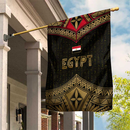 Ankh Eye of Horus Egypt Garden Flag Ancient Black Gold Hieroglyph Spirit - African Pride