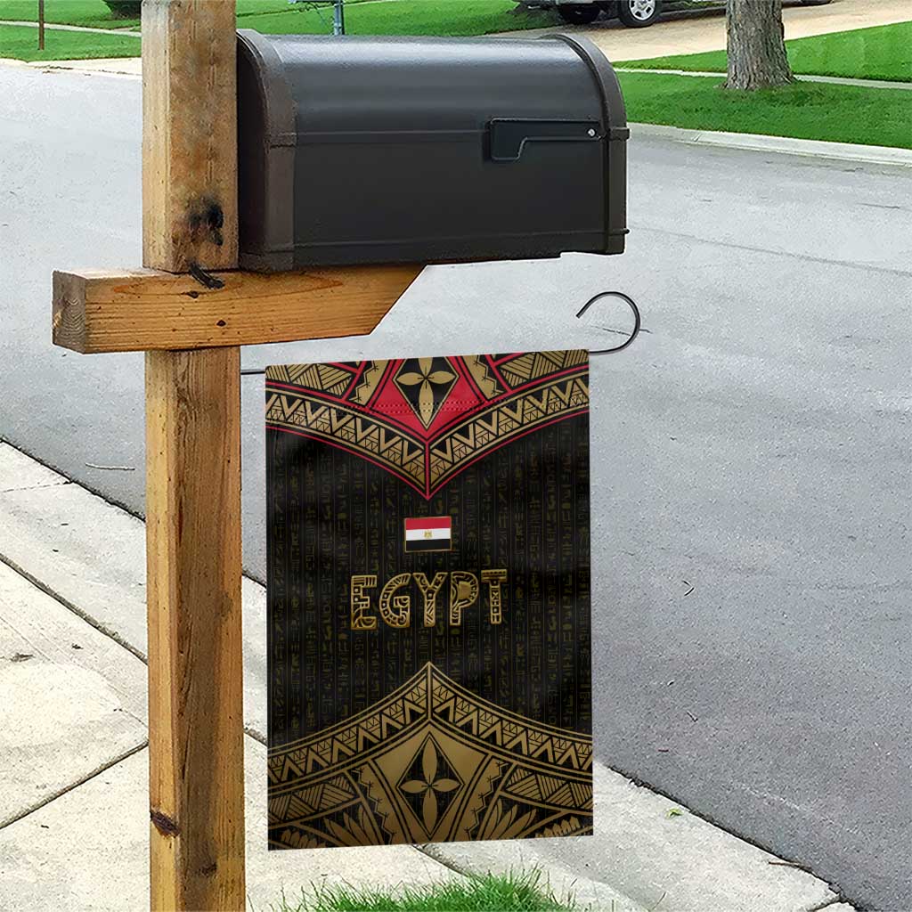 Ankh Eye of Horus Egypt Garden Flag Ancient Black Gold Hieroglyph Spirit - African Pride