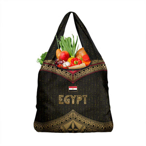 Ankh Eye of Horus Egypt Grocery Bag Ancient Black Gold Hieroglyph Spirit - African Pride