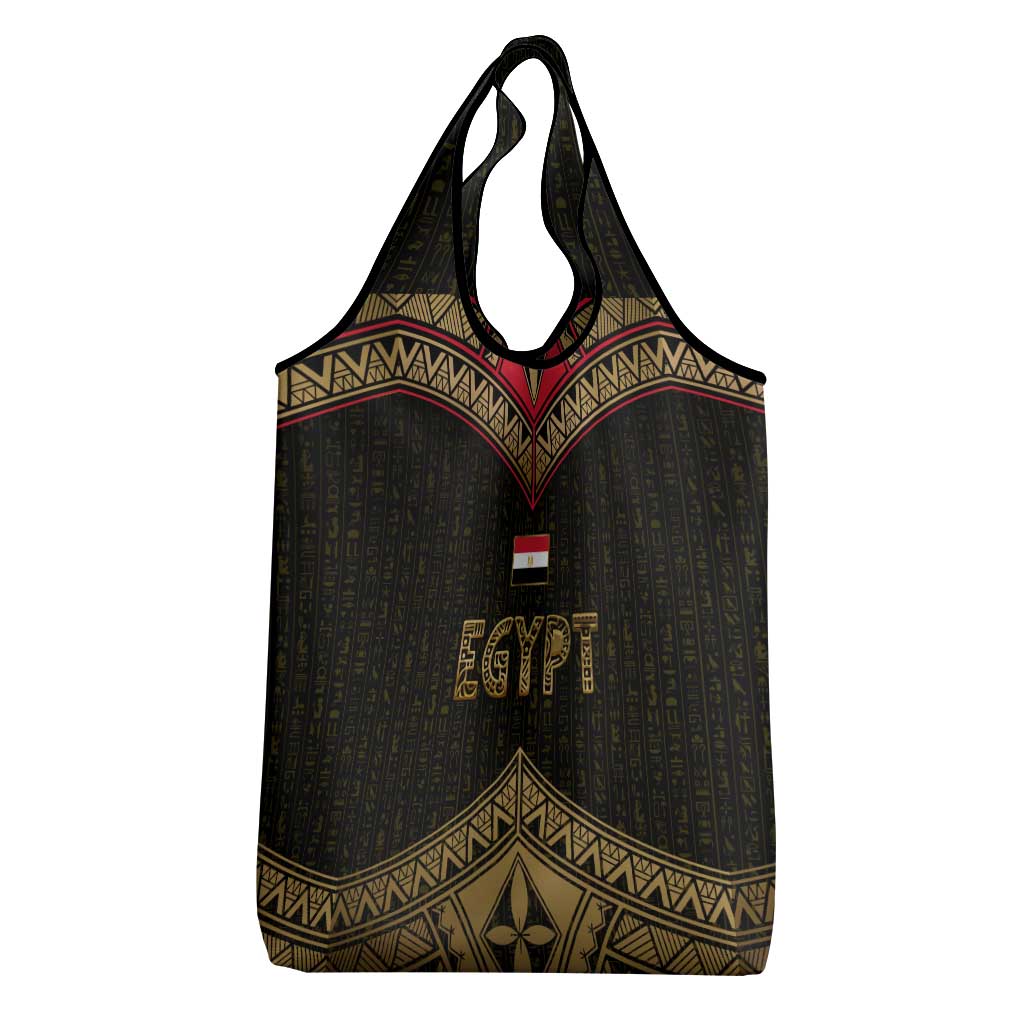 Ankh Eye of Horus Egypt Grocery Bag Ancient Black Gold Hieroglyph Spirit - African Pride