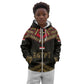 Ankh Eye of Horus Egypt Kid Hoodie Ancient Black Gold Hieroglyph Spirit - African Pride