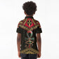 Ankh Eye of Horus Egypt Kid Polo Shirt Ancient Black Gold Hieroglyph Spirit - African Pride