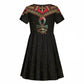 Ankh Eye of Horus Egypt Kid Short Sleeve Dress Ancient Black Gold Hieroglyph Spirit - African Pride