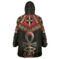 Ankh Eye of Horus Egypt Kid Wearable Blanket Hoodie Ancient Black Gold Hieroglyph Spirit - African Pride