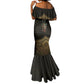 Ankh Eye of Horus Egypt Mermaid Dress Ancient Black Gold Hieroglyph Spirit - African Pride