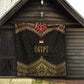 Ankh Eye of Horus Egypt Quilt Ancient Black Gold Hieroglyph Spirit - African Pride