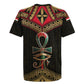 Ankh Eye of Horus Egypt Rugby Jersey Ancient Black Gold Hieroglyph Spirit - African Pride