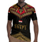 Ankh Eye of Horus Egypt Rugby Jersey Ancient Black Gold Hieroglyph Spirit - African Pride