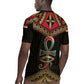 Ankh Eye of Horus Egypt Rugby Jersey Ancient Black Gold Hieroglyph Spirit - African Pride