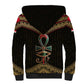 Ankh Eye of Horus Egypt Sherpa Hoodie Ancient Black Gold Hieroglyph Spirit - African Pride