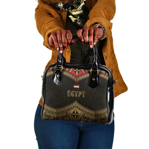 Ankh Eye of Horus Egypt Shoulder Handbag Ancient Black Gold Hieroglyph Spirit - African Pride