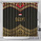 Ankh Eye of Horus Egypt Shower Curtain Ancient Black Gold Hieroglyph Spirit - African Pride