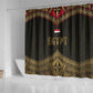 Ankh Eye of Horus Egypt Shower Curtain Ancient Black Gold Hieroglyph Spirit - African Pride