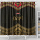 Ankh Eye of Horus Egypt Shower Curtain Ancient Black Gold Hieroglyph Spirit - African Pride