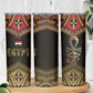 Ankh Eye of Horus Egypt Skinny Tumbler Ancient Black Gold Hieroglyph Spirit - African Pride