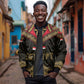Ankh Eye of Horus Egypt Sleeve Zip Bomber Jacket Ancient Black Gold Hieroglyph Spirit - African Pride