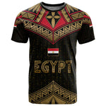 Ankh Eye of Horus Egypt T shirt Ancient Black Gold Hieroglyph Spirit - African Pride